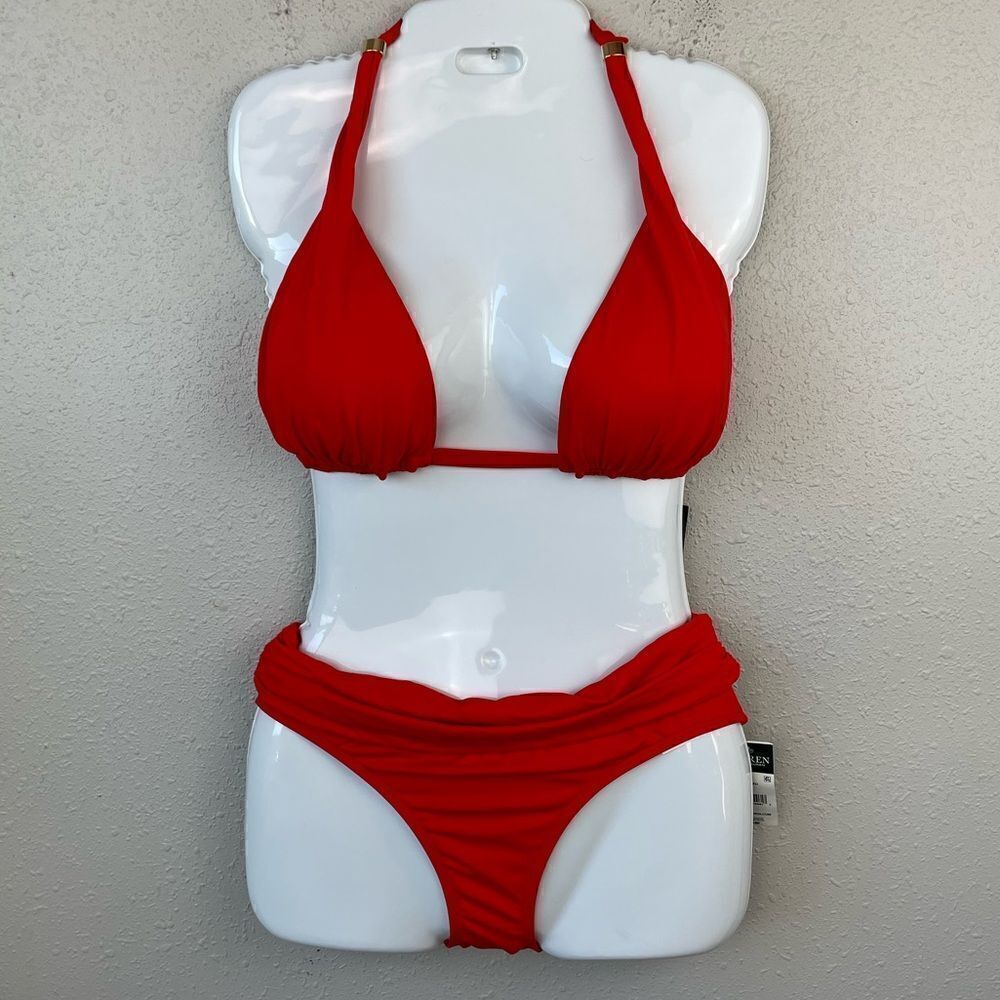 NWT Lauren Ralph Lauren Bikini Top and Matching Bottoms Sizes 6, 10, 14, or 16